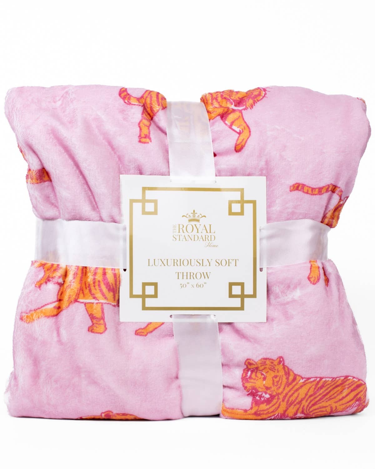 Tiger Walk Throw   Pink/Orange   50x60