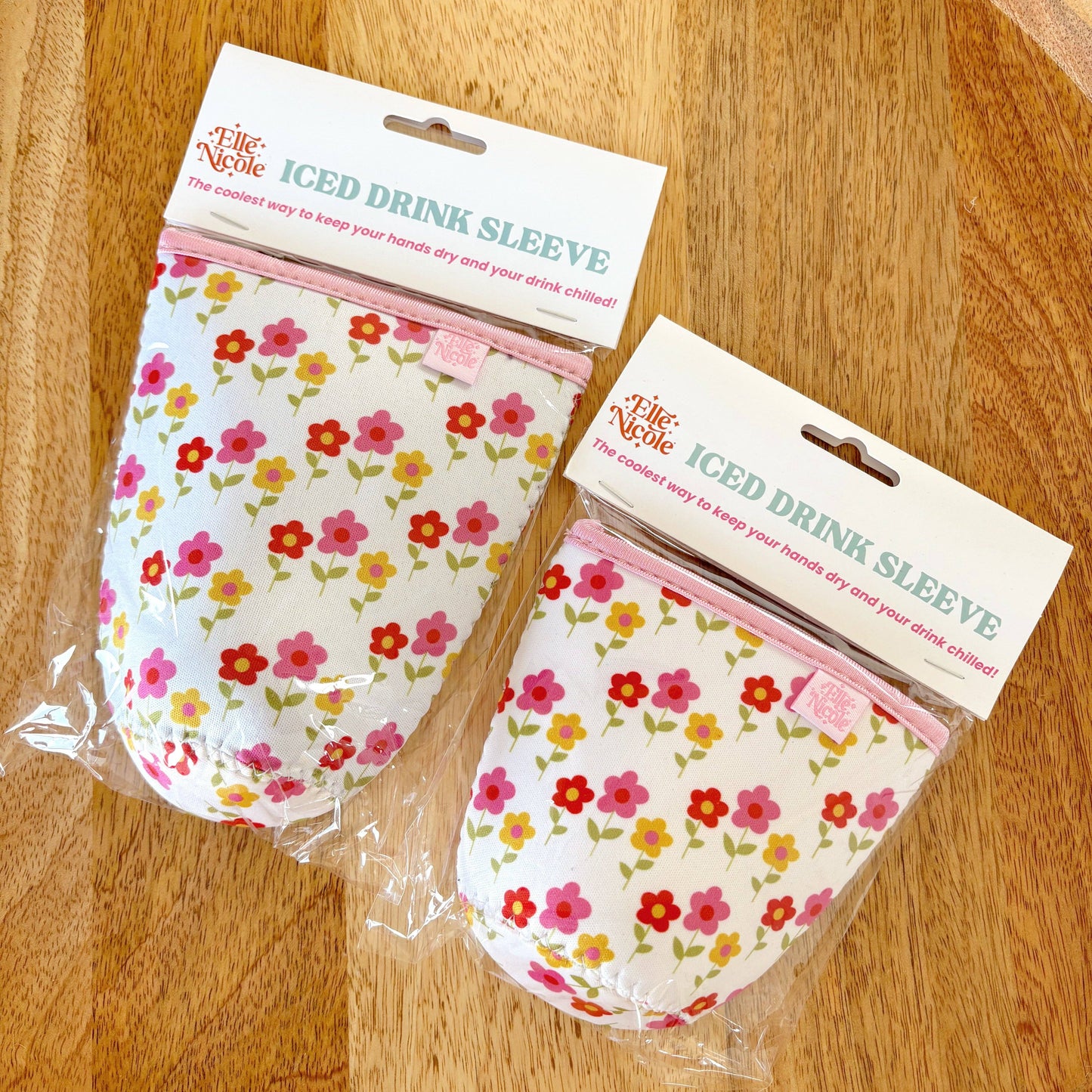 Coffee Cup Cover - Mod Floral - Iced Drink Sleeve: Large / 24oz