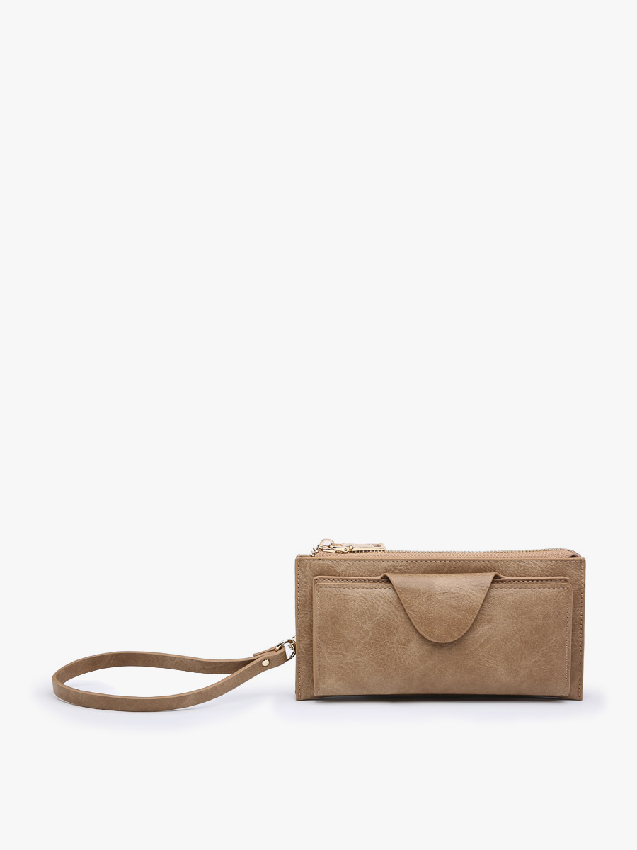 Kyla RFID Wallet w/ Snap Closure: Coffee