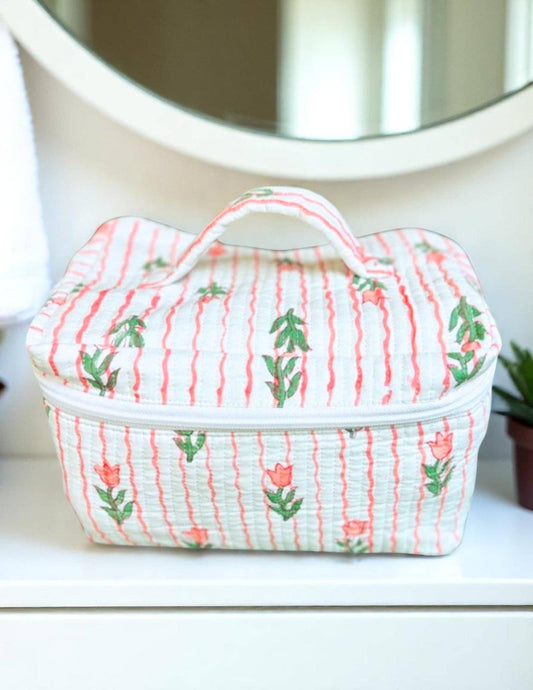 Savannah Floral Print Makeup Bag