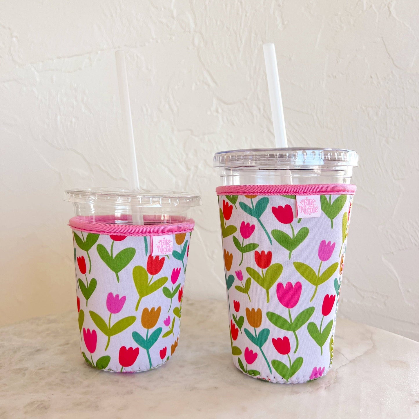 Coffee Cup Cover - Tulips - Iced Drink Sleeve: Large / 24oz