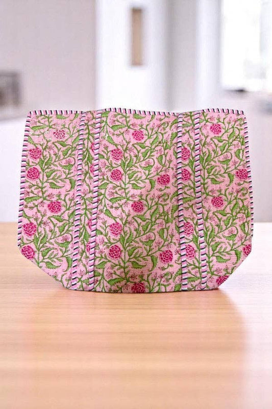 Claire Pink Floral Patterned Tote Bag