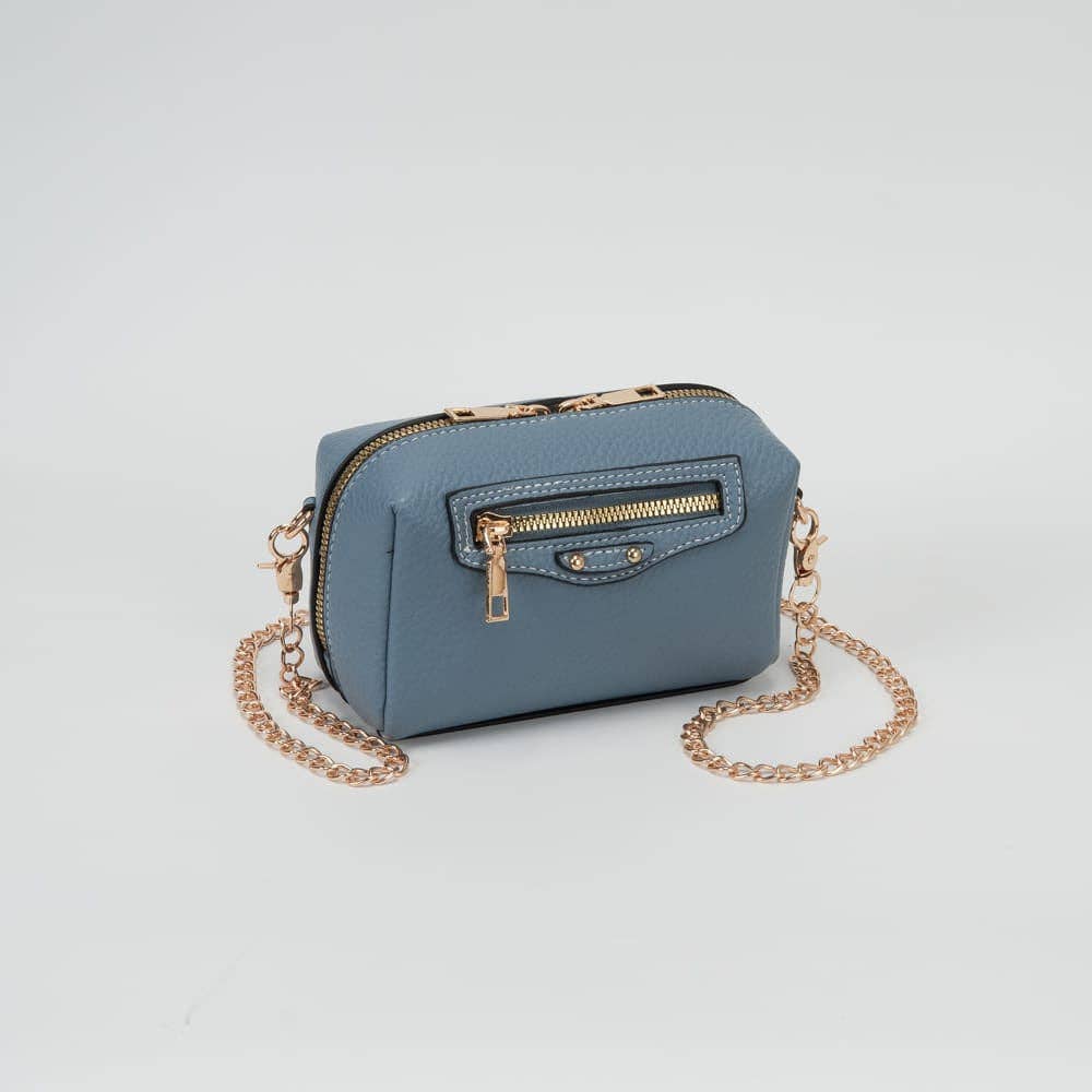 Mia Mini Crossbody with Gold Link Chain