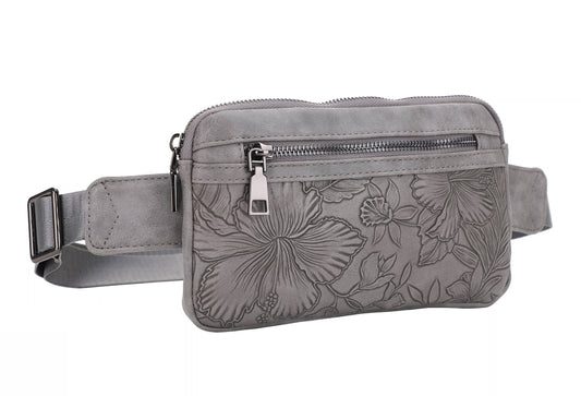 Mia 3319 Cross Body or Belt Bag: Grey - Liz Soto