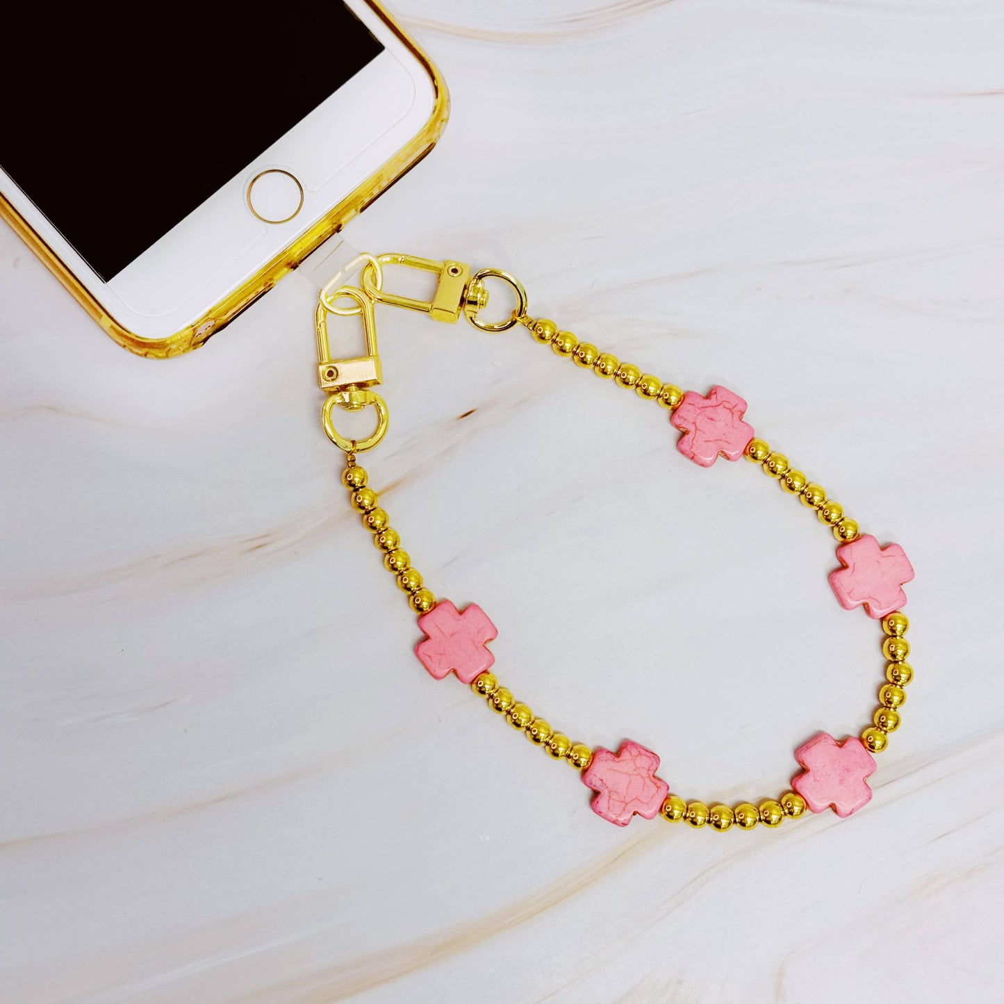 Blessed In Colors Phone Wrist Lanyard: Pink