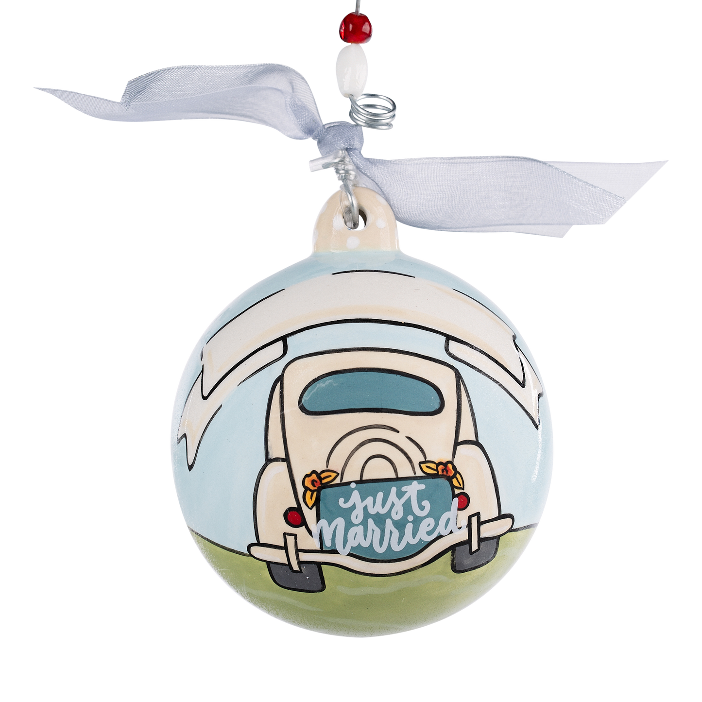 Just Married Church Ornament- Christmas Décor