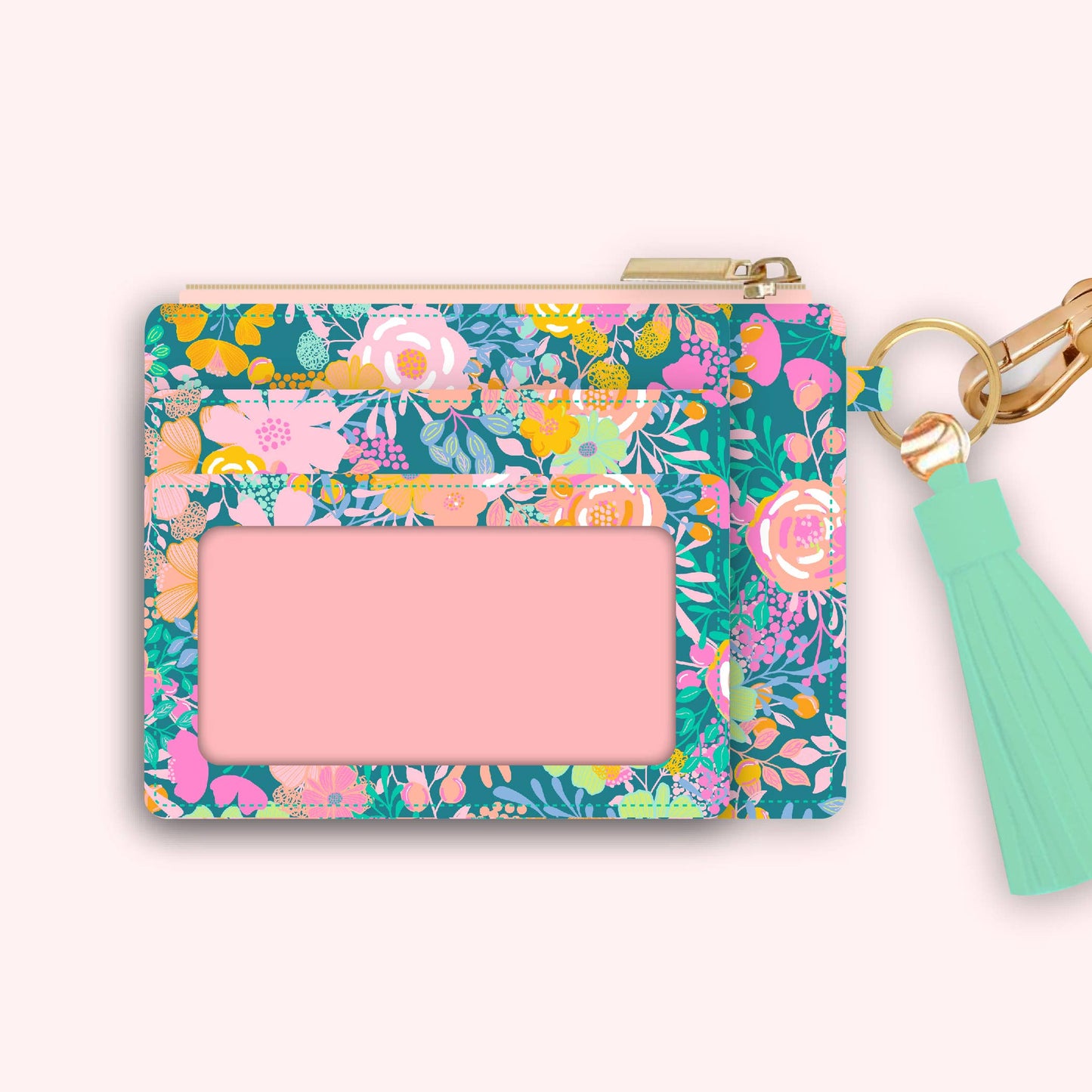 Wallet Keychain | Emerald Rainbow Forest