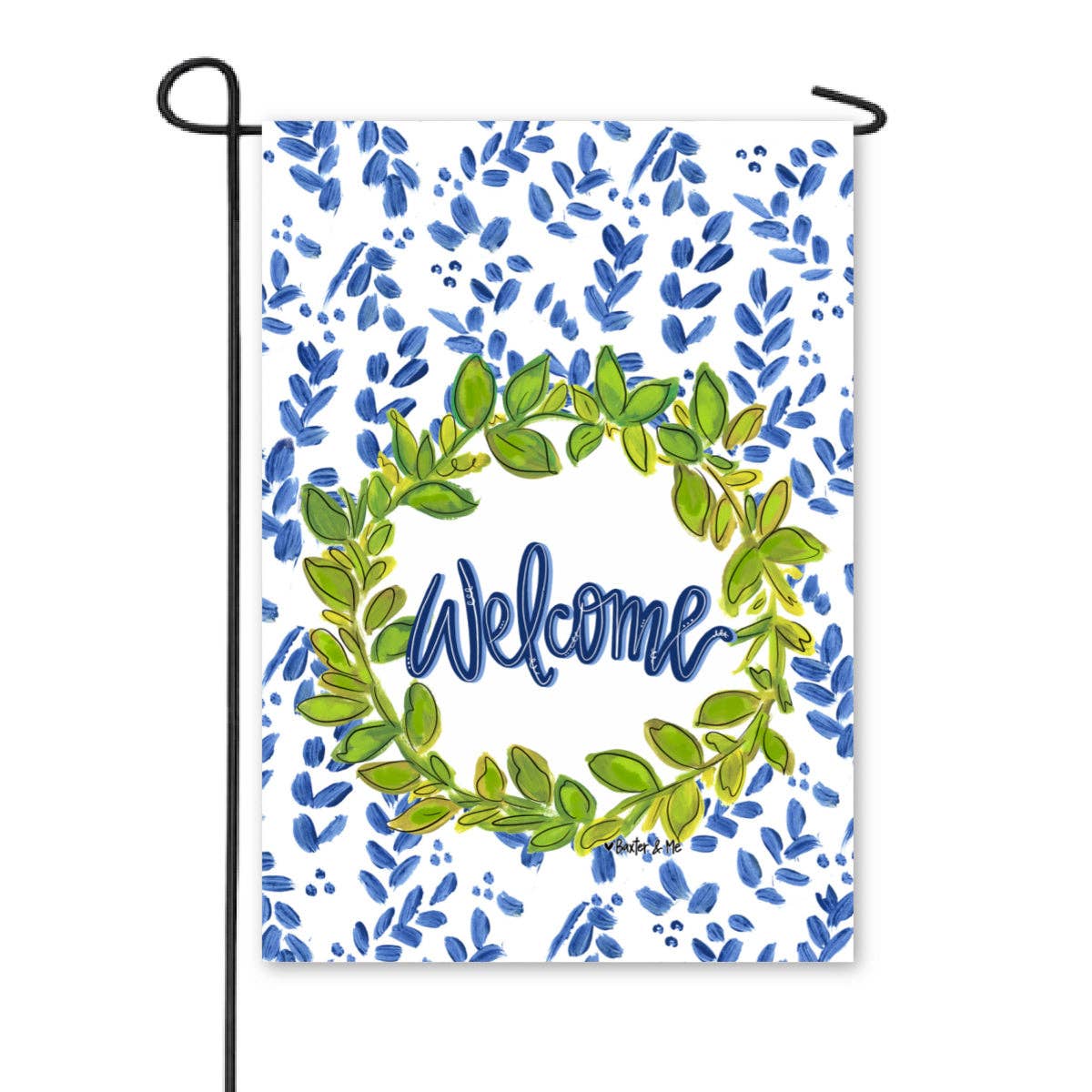 Willow & Green Welcome Garden Flag - Baxter & Me