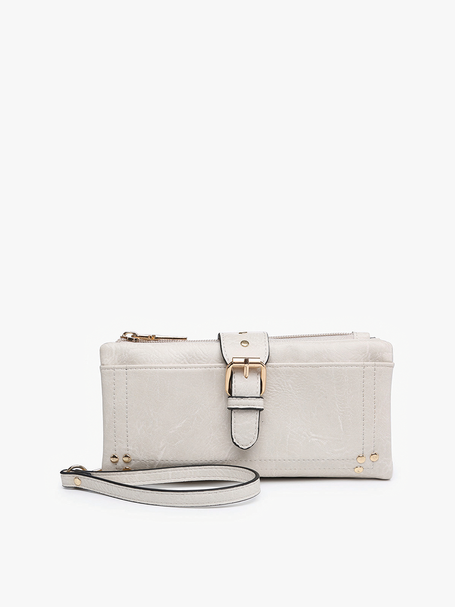 Cadence Buckle Wallet/Clutch w/ Zip Top:   Jen & Co.
