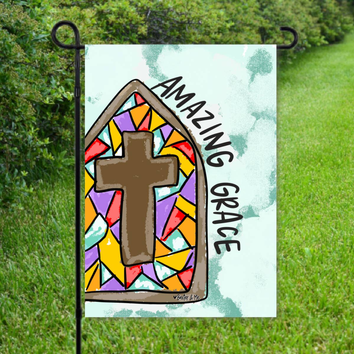Amazing Grace Garden Flag - Baxter & Me