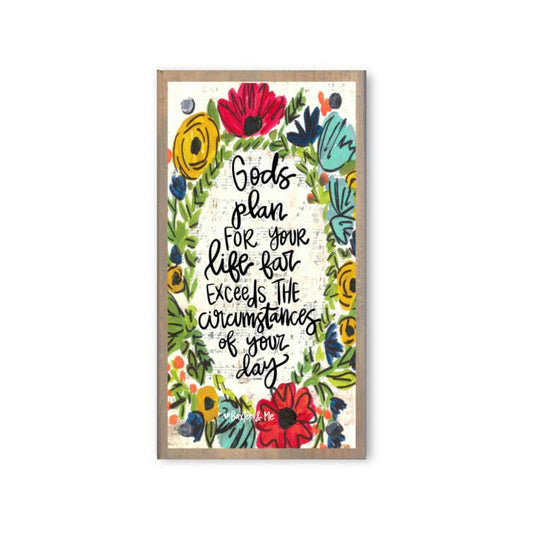 God's Plan for your Life Driftwood Happy Block