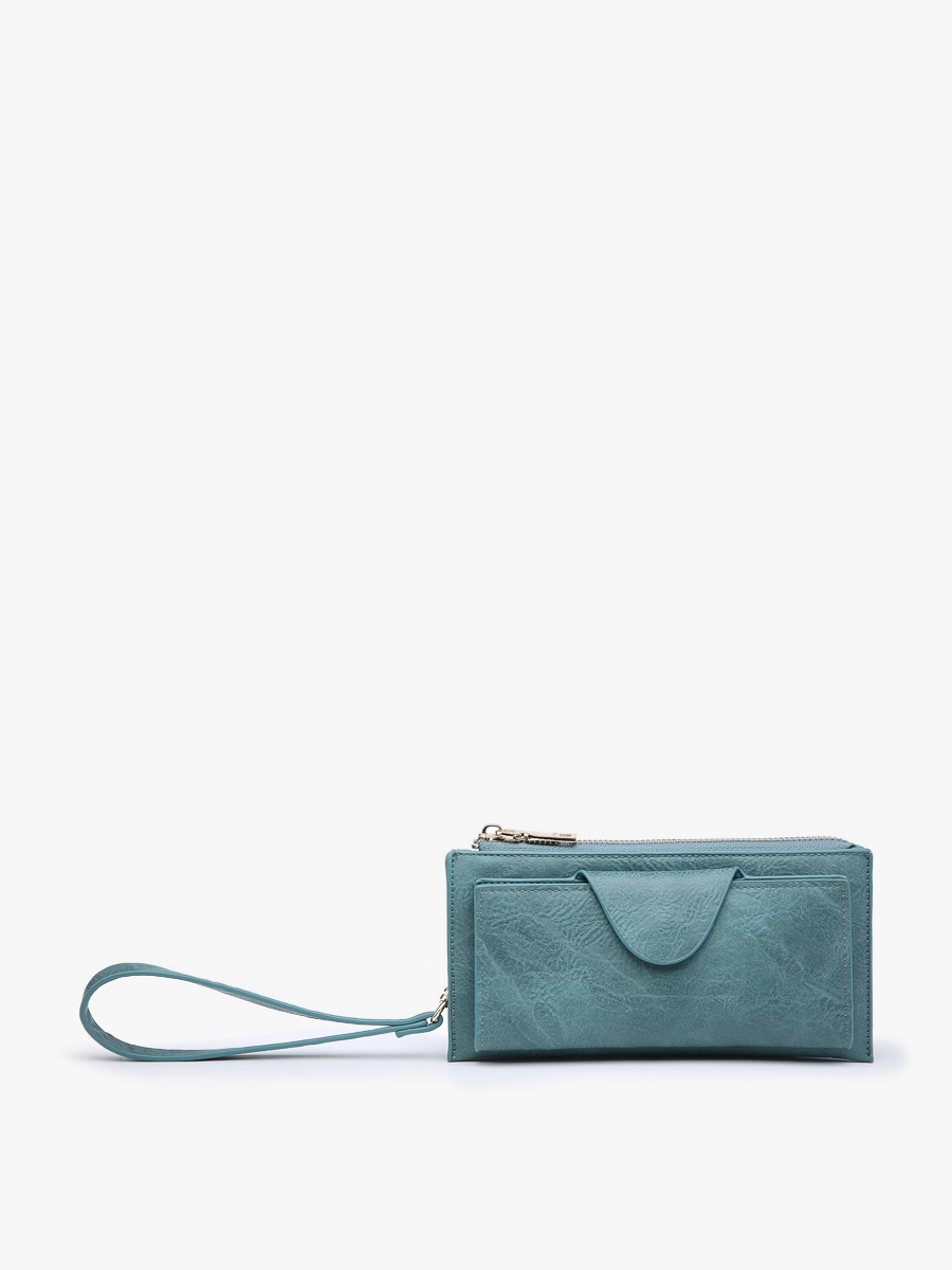 Kyla RFID Wallet w/ Snap Closure: Coffee