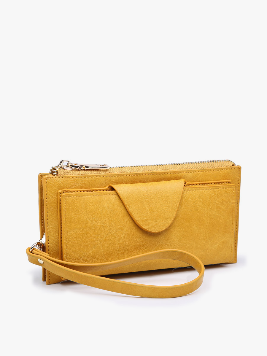 Kyla RFID Wallet w/ Snap Closure: Coffee