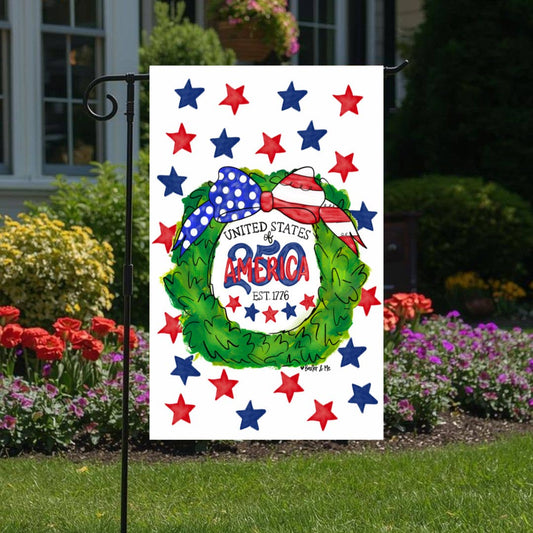 250 Years United States of  America Garden Flag - Baxter & Me