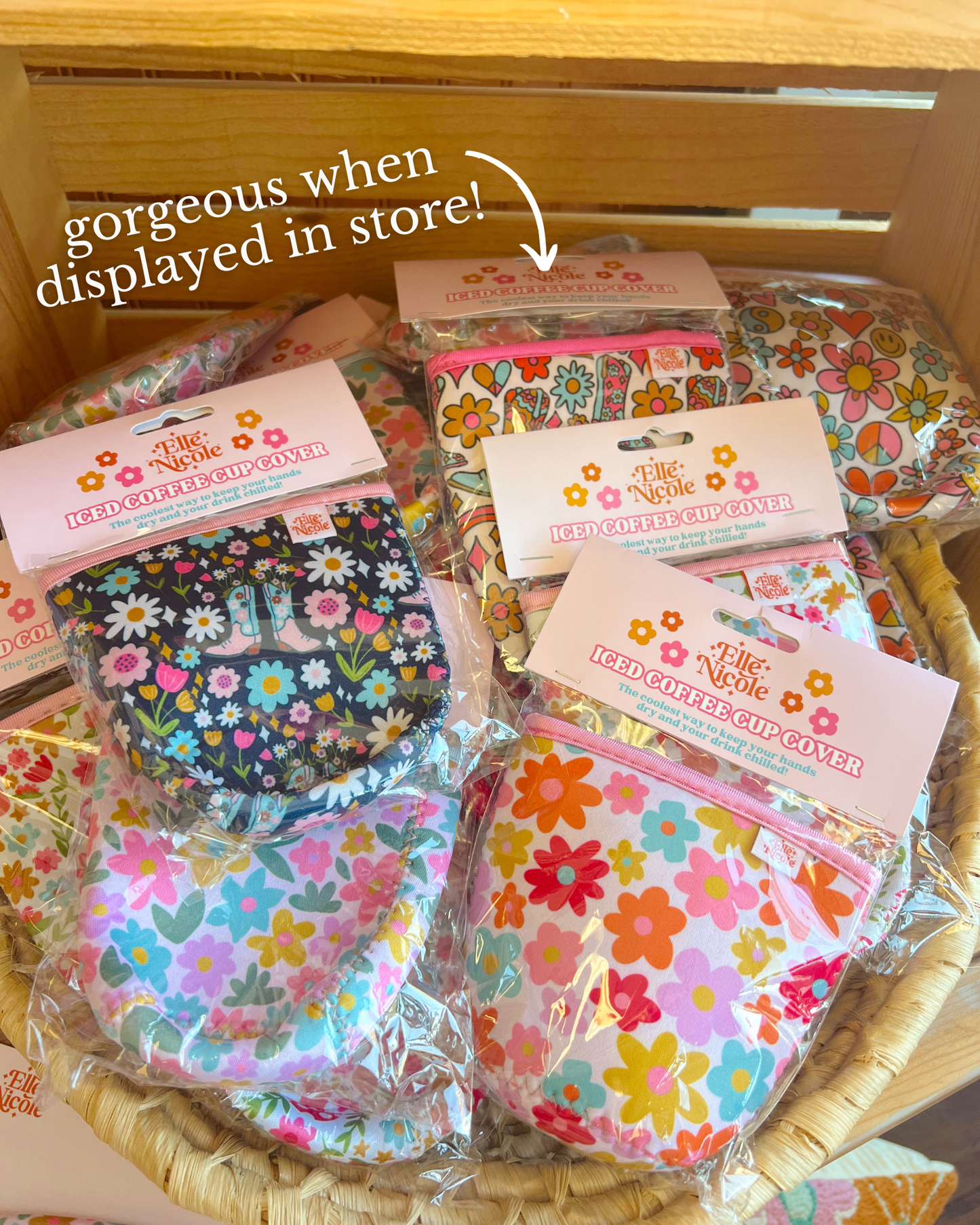 Cutie Cup Cover - Funky Floral: Small / 16oz