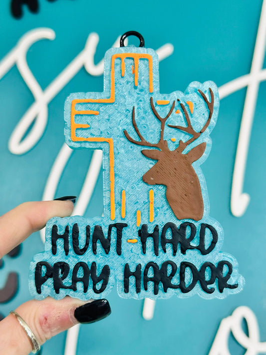 Hunt Hard Deer w/ Cross Car Freshie : Cowboy