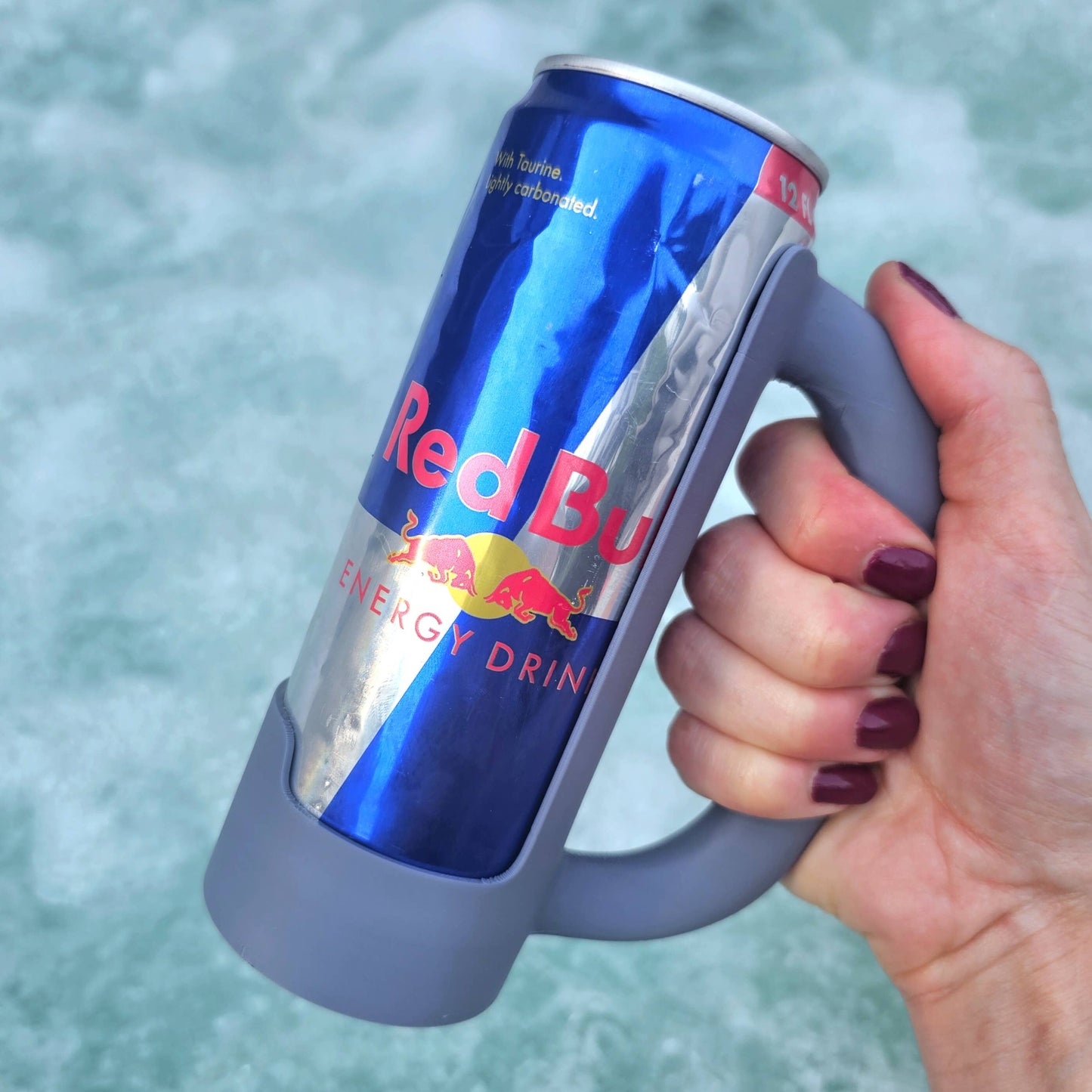 12 oz Slim Can Holder Handle Redbull, Alani Nu, White Claw: Green- Glows Green