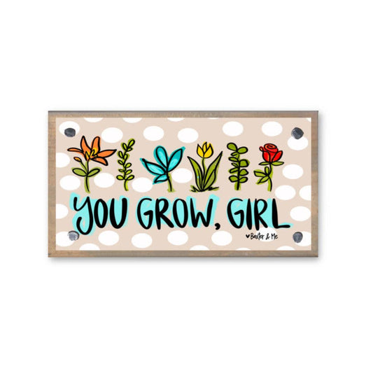You Grow Girl Driftwood Happy Block