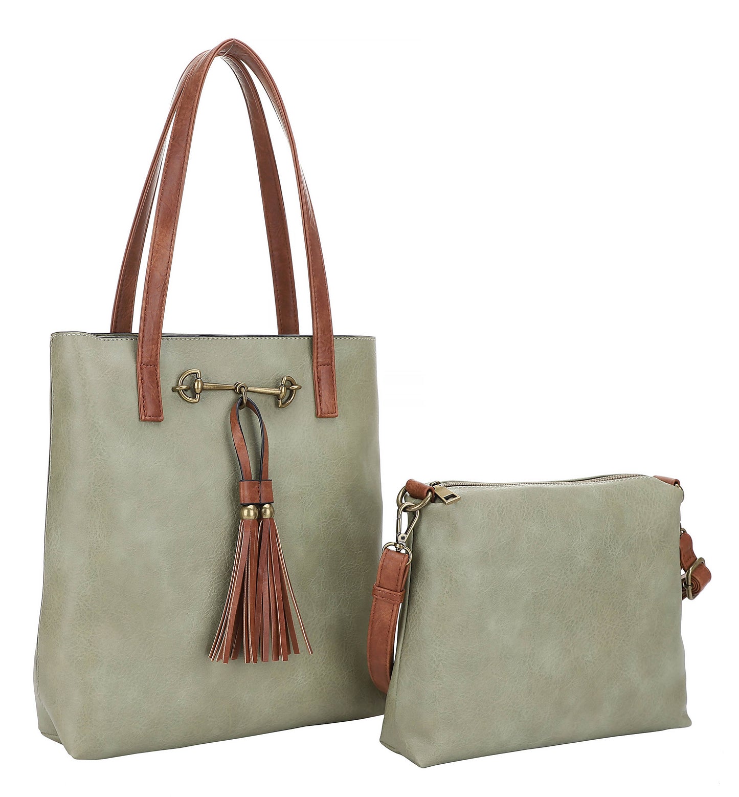 Liz Soto Jane 3272 two in one tote: Almond / Vegan leather / Two in one tote