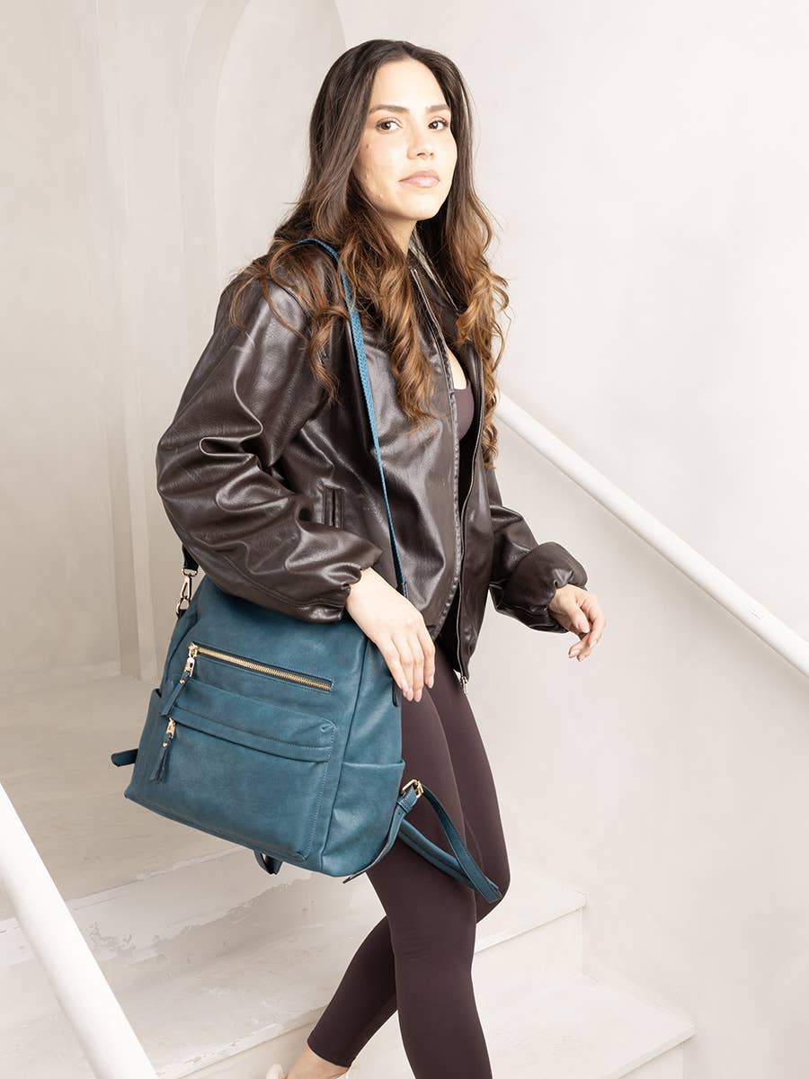 Amelia Convertible Backpack w/ Guitar Strap | Off White