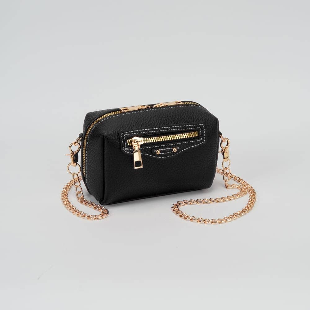 Mia Mini Crossbody with Gold Link Chain