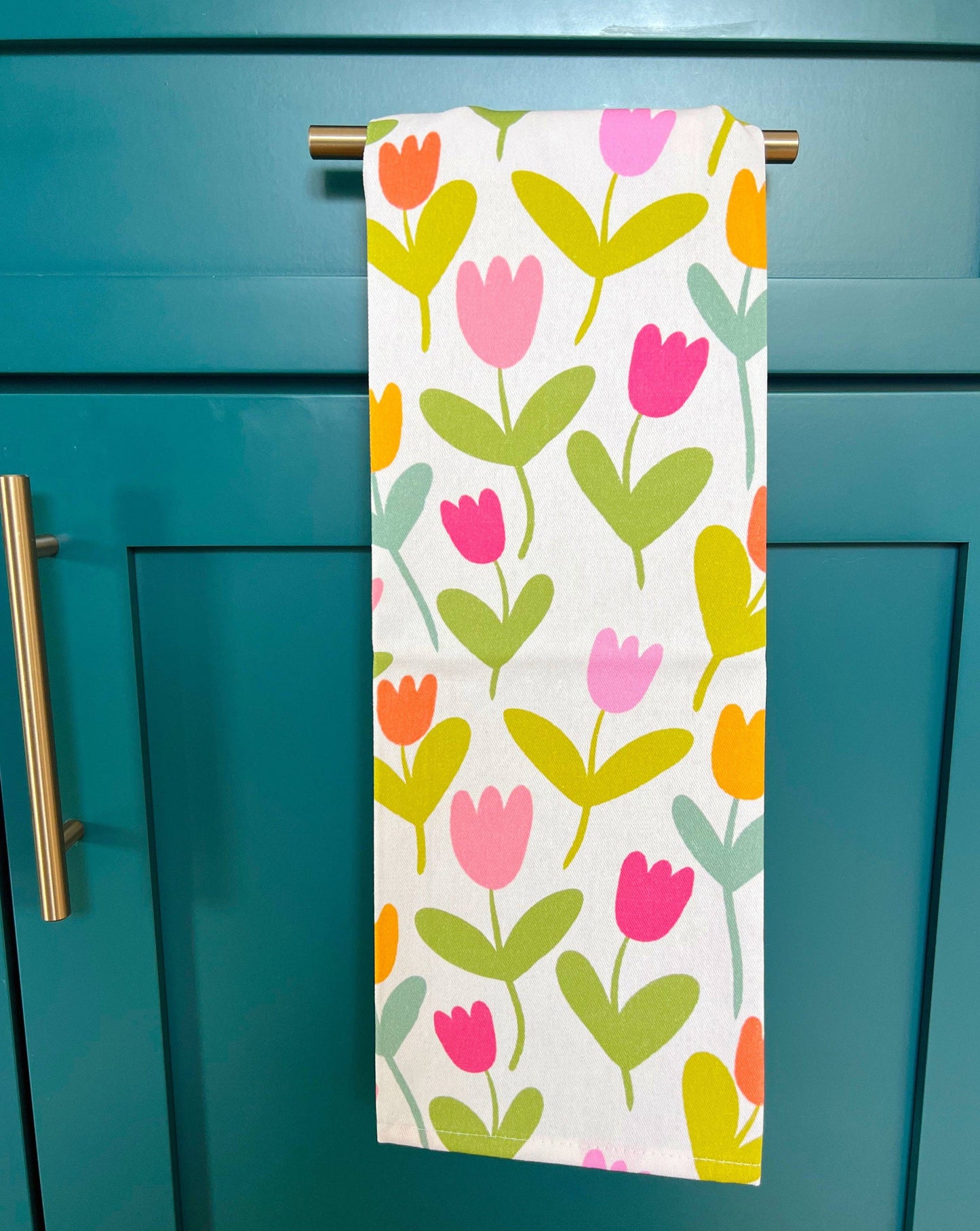Cotton Tea Towel - Tulips *new and improved*
