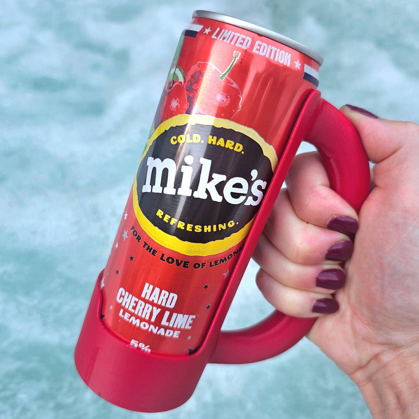 12 oz Slim Can Holder Handle Redbull, Alani Nu, White Claw: Green- Glows Green