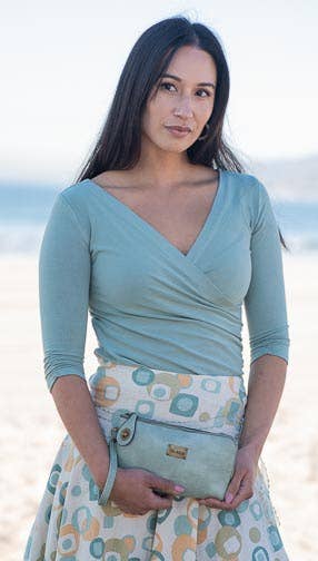 Tina 3307 cross-body, wallet, cell phone and wristlet: Grey / Cross body