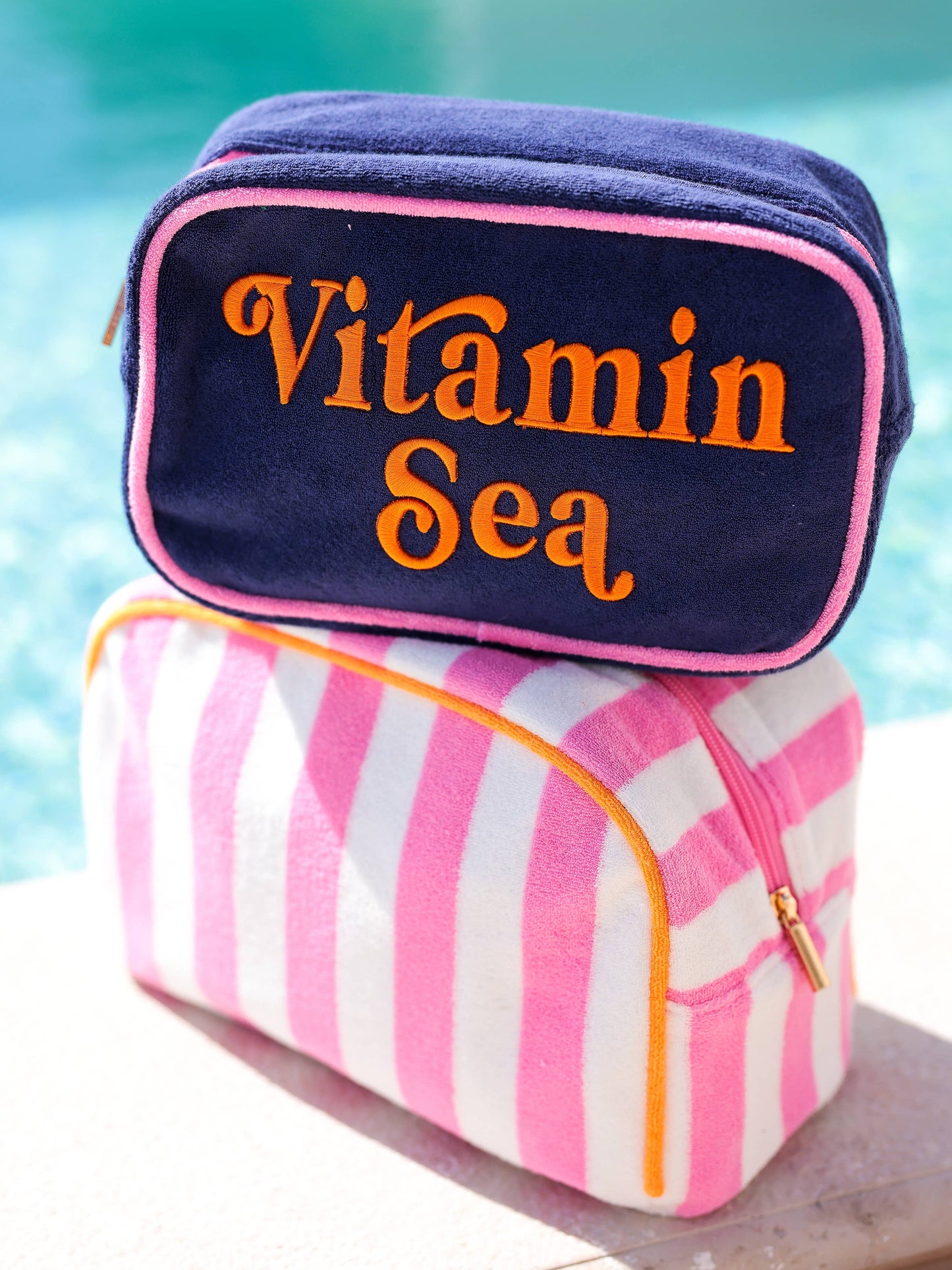 CABANA "VITAMIN SEA" MEDIUM ZIP POUCH